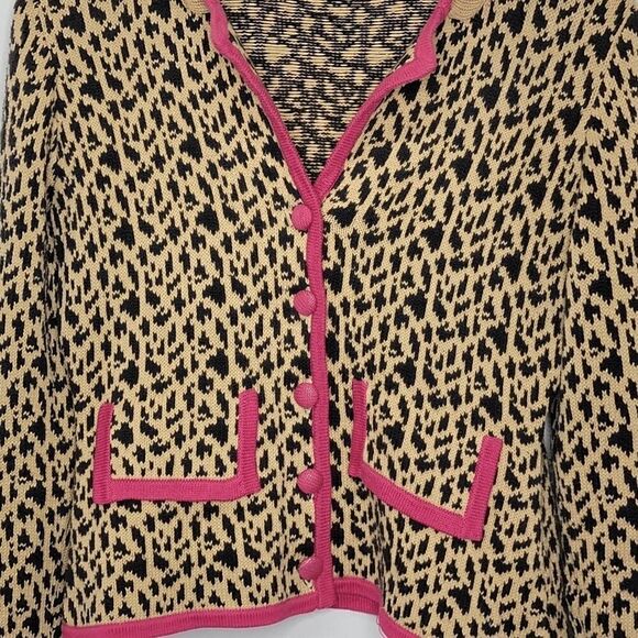 J.k. Leopard Print LS Button Up Cardigan - Picture 6 of 14